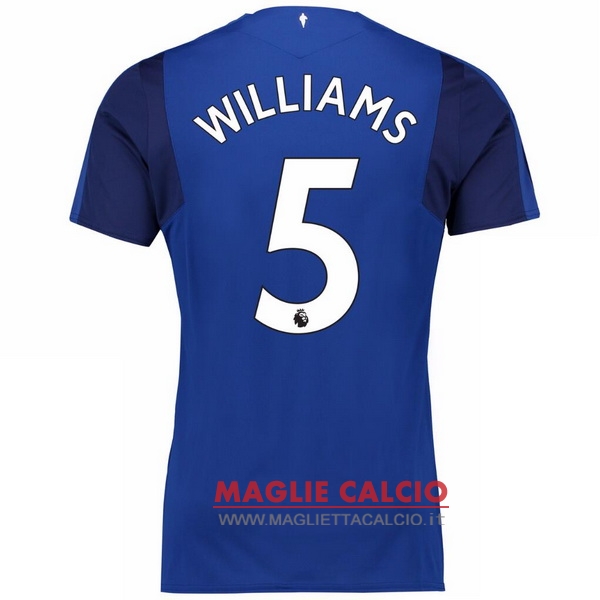 nuova maglietta everton 2017-2018 williams 5 prima